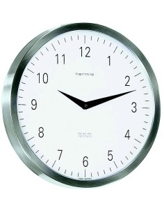 Hermle Metropolitan wandklok – staal, quartz