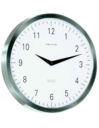 Hermle Metropolitan wandklok – staal, quartz