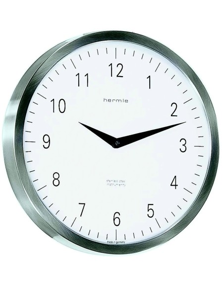 Hermle Metropolitan wandklok – staal, quartz