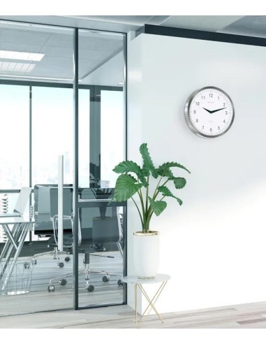Hermle Metropolitan wandklok – staal, quartz