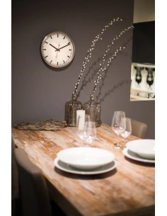 Hermle Grand Central wandklok – staal, radiogestuurd