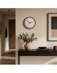 Hermle Grand Central wandklok – rood, quartz