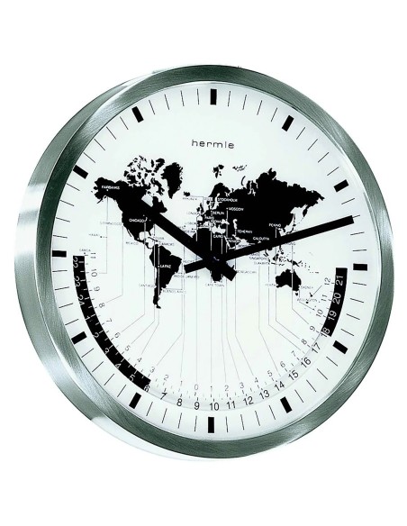 Hermle Airport wandklok – wereldtijd
