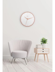 Hermle Aria wandklok – wit met roségoud