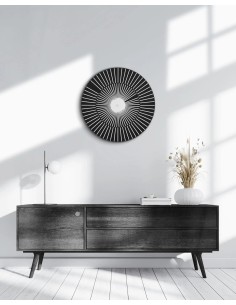 Hermle 118 Zeiger wandklok – zwart-wit