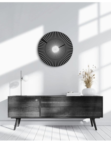 Hermle 118 Zeiger wandklok – zwart-wit