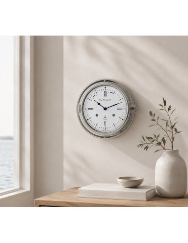 Hermle Southampton scheepsklok – zilver met wit