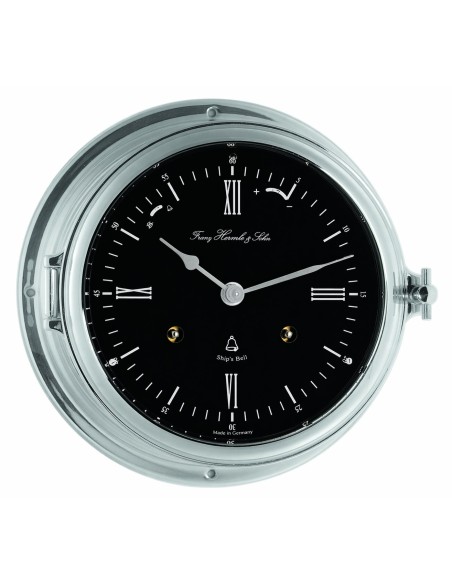 Hermle Caspian scheepsklok – zilver met zwart