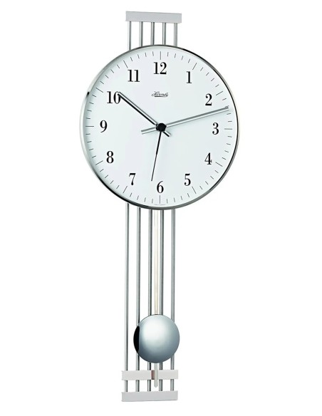 Hermle Highbury II wandklok – zilver/nikkel, radiogestuurd