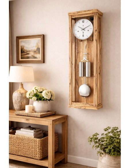 Hermle Abbot regulateur ijsbeuken – licht hout