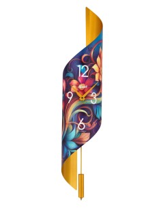 Hermle Savanna II wandklok – bloemenprint
