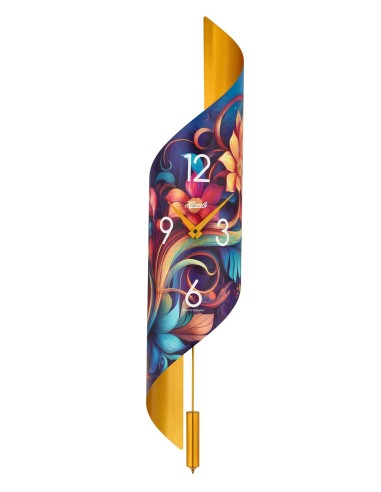 Hermle Savanna II wandklok – bloemenprint