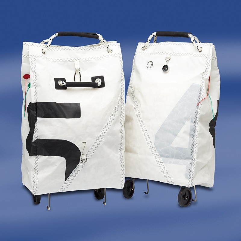 Opvouwbare Zeildoek Shopping Trolley - Sea King - Zwart - Trend Marine - Zeildoek Tassen - TM1001.2 - € 54,80