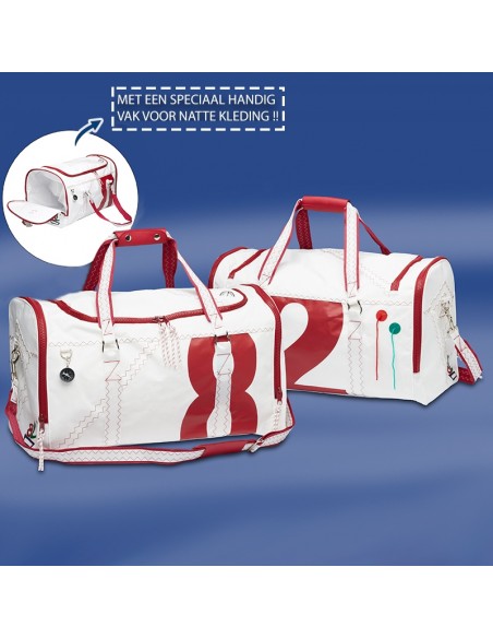 Zeildoek Weekendtas - Sea Lord - Rood - Trend Marine