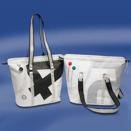 Zeildoek Boodschappentas Met Rits - Sea Queen - Zwart - Trend Marine