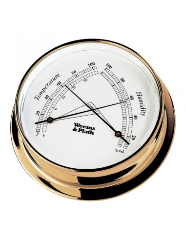 Endurance I 85 - Thermometer / Hygrometer - Messing - 108 mm - Weems & Plath - Scheepsinstrumenten - BAC3117 - € 89,95
