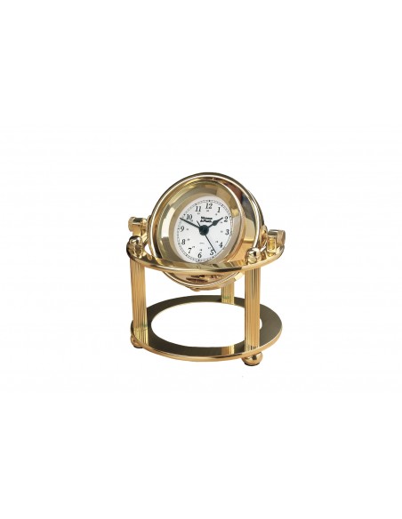 Solaris - Bureaumodel Quartz Klok - Arabisch - Messing - Weems & Plath