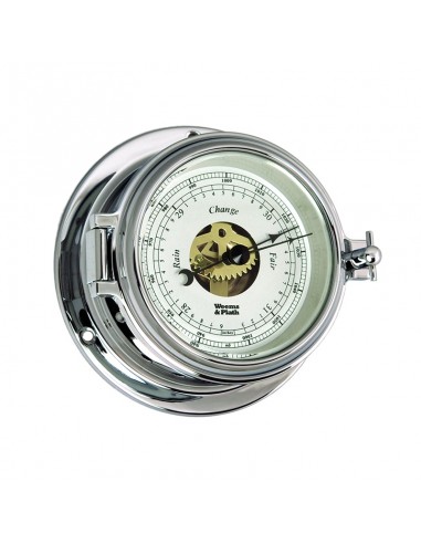 Endurance II 105 - Barometer - Open - Verchroomd - 121 mm - Weems & Plath - Scheepsinstrumenten - BAC3181 - € 129,95