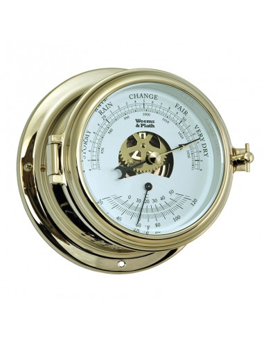 Endurance II 115 - Barometer / Thermometer - Messing - 152 mm - Weems & Plath - Scheepsinstrumenten - BAC3187A - € 149,96