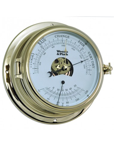 Endurance II 135 - Barometer / Thermometer - Messing - 178 mm - Weems & Plath - Scheepsinstrumenten - BAC3194A - € 169,94