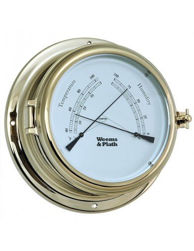 Endurance II 135 - Thermometer / Hygrometer - Messing - 178 mm - Weems & Plath - Scheepsinstrumenten - BAC3195 - € 169,94