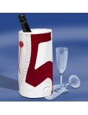 Zeildoek Wijnkoeler Voor 1 Fles - Wine Cooler - Rood