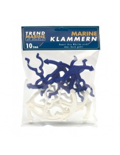 Railingknijpers - 5x Wit - 5x Blauw - Welcome On Board - Nautische Accessoires - 10219801 - € 12,95 2