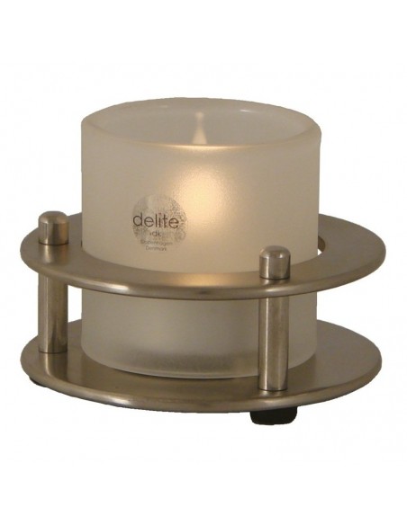 Porthole - Waxinelichthouder - Geborsteld RVS - Delite