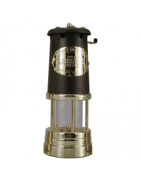 Welsh Miner Olielamp - Messing / Zwart - Groot - Delite