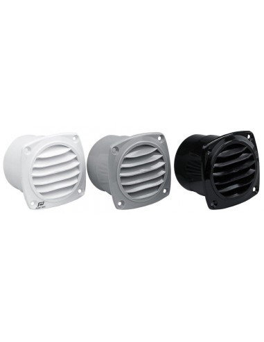 Ventilatierooster met flens Ø70 mm 82 x 82 mm wit - On-Deck