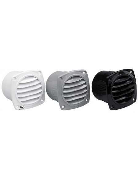 Ventilatierooster met flens Ø70 mm 82 x 82 mm wit - On-Deck