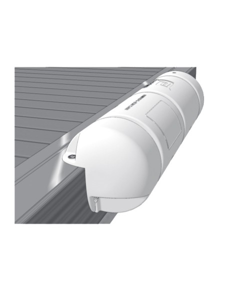 Steigerbumper driekwart rond Ø25 x 90 cm wit - On-Deck