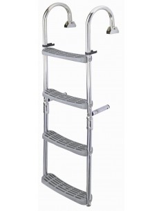 Zwemtrap RVS 2 vast & 3 klap treden 180 gr - On-Deck
