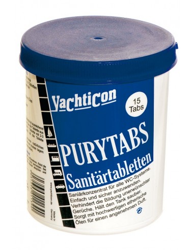 Pury Tabs - Sanitair Tabletten - 15 Stuks - Yachticon - Onderhoud - 06.1139.00 - € 19,95