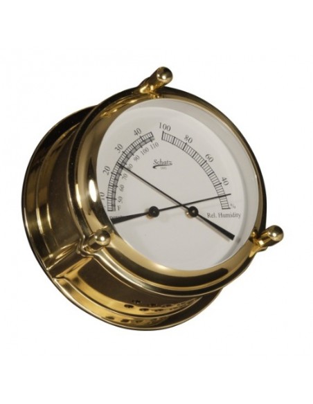 Mini Ocean  - Thermometer / Hygrometer - Messing - Schatz 1881