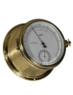 Royal 180 - Haarhygrometer - Thermometer - Mat Messing - Schatz 1881 - Scheepsinstrumenten - 481 HT - € 323,75