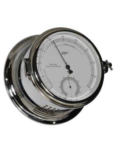 Royal 180 - Haarhygrometer - Thermometer - Verchroomd - Messing