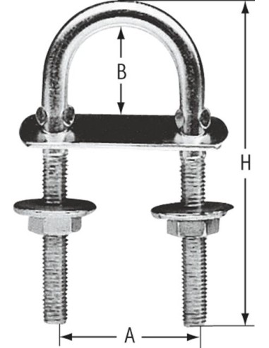 Plastimo U-bout 5 x 80 mm RVS (2 stuks) | Shipsworld