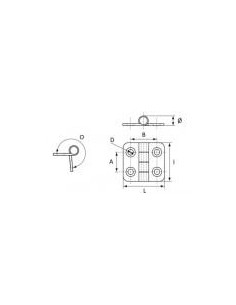 Plastimo RVS Scharnier 40x37.5 mm (5 stuks) | Shipsworld 2