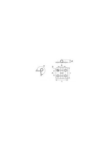Plastimo RVS Scharnier 40x37.5 mm (5 stuks) | Shipsworld