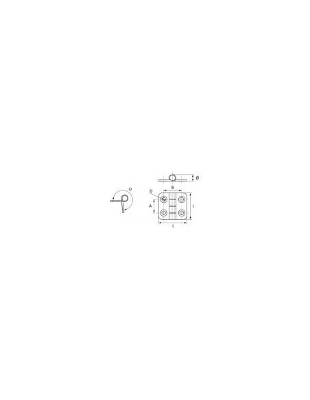 Plastimo RVS Scharnier 40x37.5 mm (5 stuks) | Shipsworld