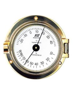 Thermometer / hygrometer koper 3 inch