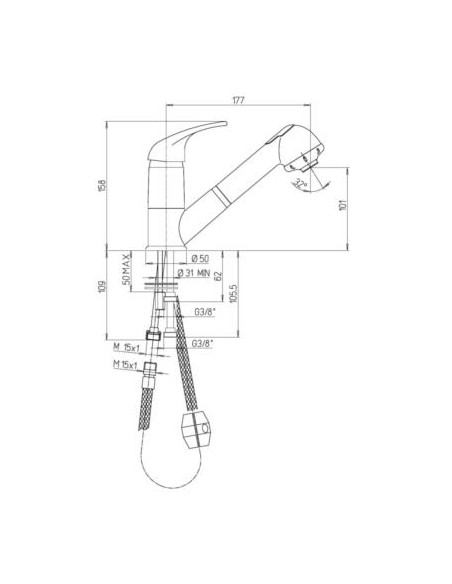 Plastimo Mengkraan met Handdouche Chroom | Shipsworld