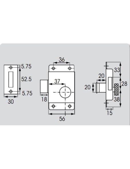 Plastimo Deurslot Messing Verchroomd Rechts 20mm | Shipsworld