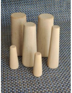 Houten pluggen set van 6 (4 lengtes)