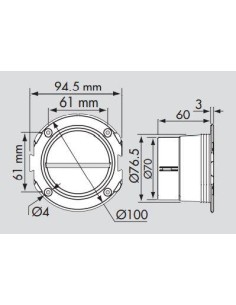 Plastimo Slangflens recht 3" wit | Shipsworld 2