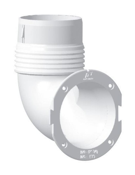 Plastimo Slangflens Haaks 3" Wit | Shipsworld