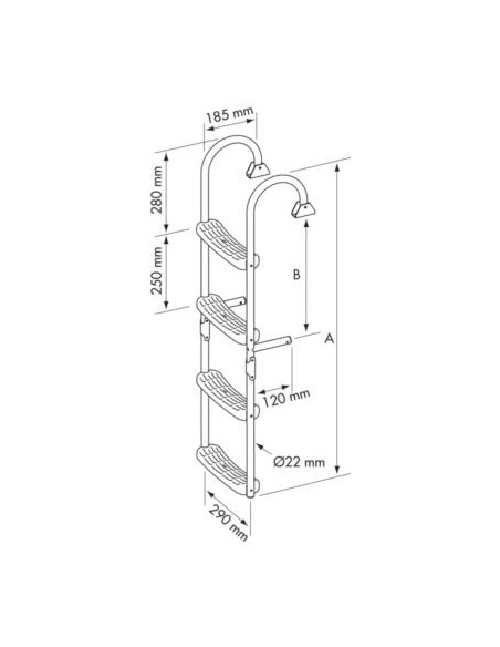 Plastimo Zwemtrap RVS 3+2 Treden | Shipsworld