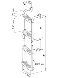 Plastimo Zwemtrap RVS 3 vast & 3 klap | Shipsworld