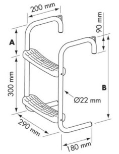 Plastimo Steigertrap RVS 2 Treden | Shipsworld